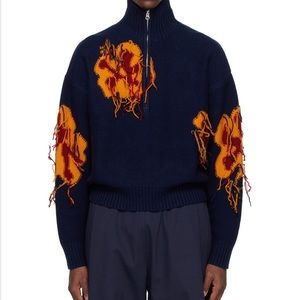 Wynn Hamlyn Reverse Zip-Front Sweater